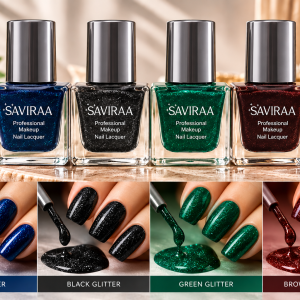 SAVIRAA Professional Makeup Glitter Nail Lacquer
