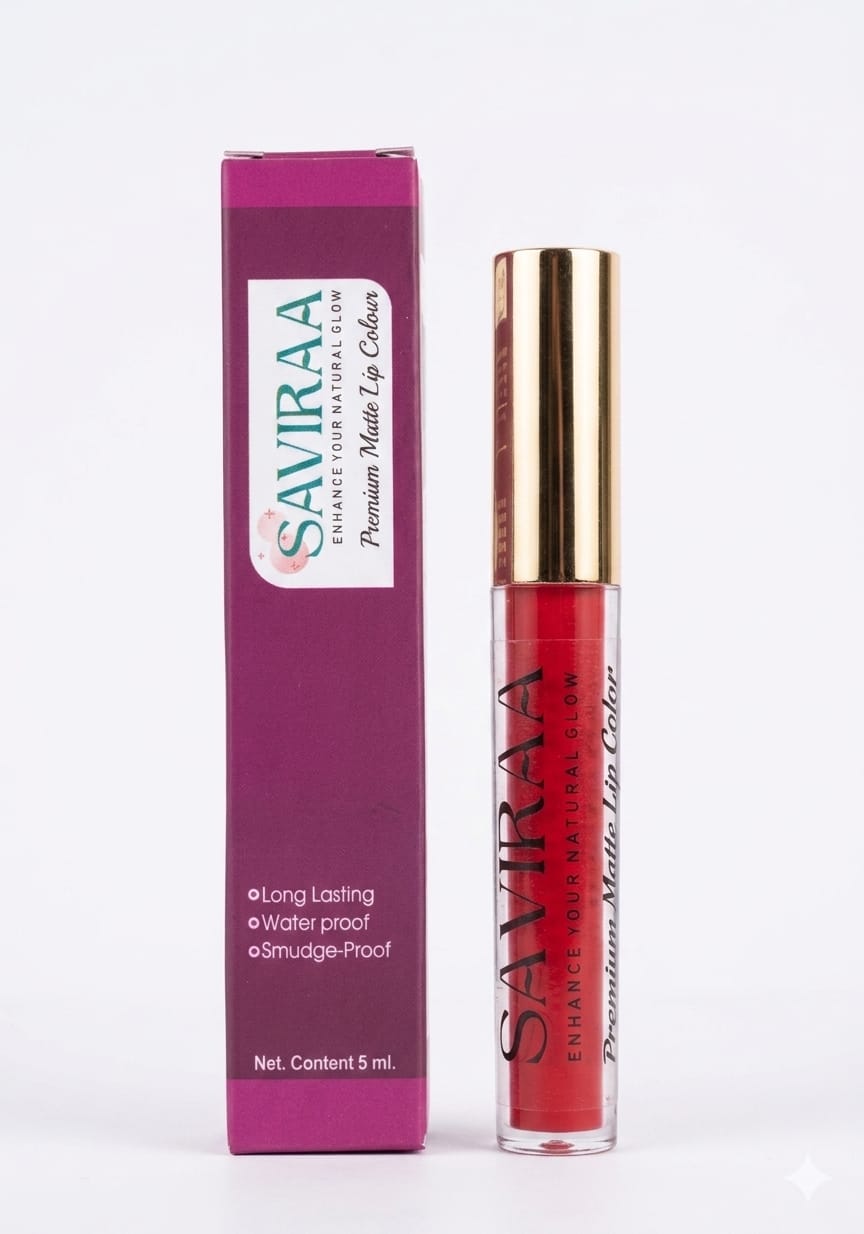 SAVIRAA Premium Matte Lip Color – Long Lasting & Smudge-Proof, 5ml